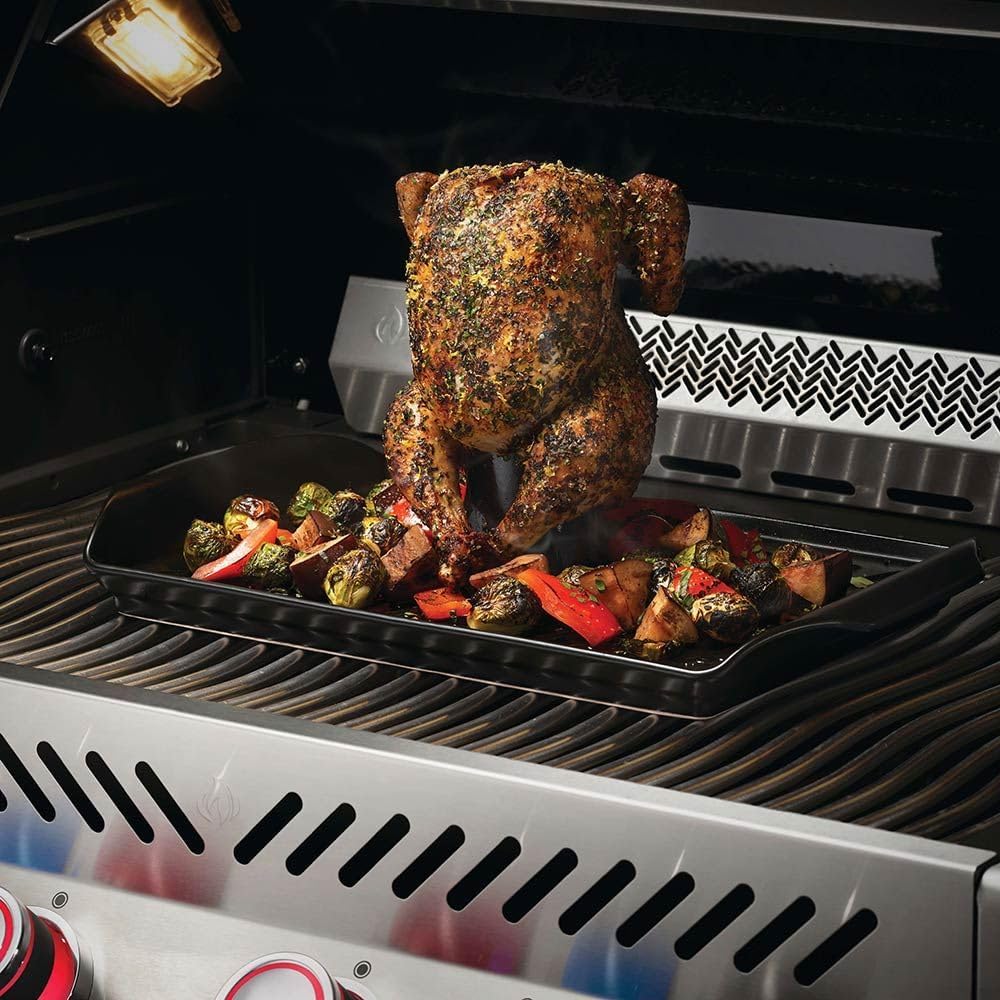 Napoleon - Ceramic Roasting Pan and Beer Can Chicken Roaster Set - 70150