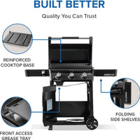 Napoleon - Freestyle™ 24 Inch Pre-seasoned Non-Stick Griddle, Natural gas - F24DFTNK