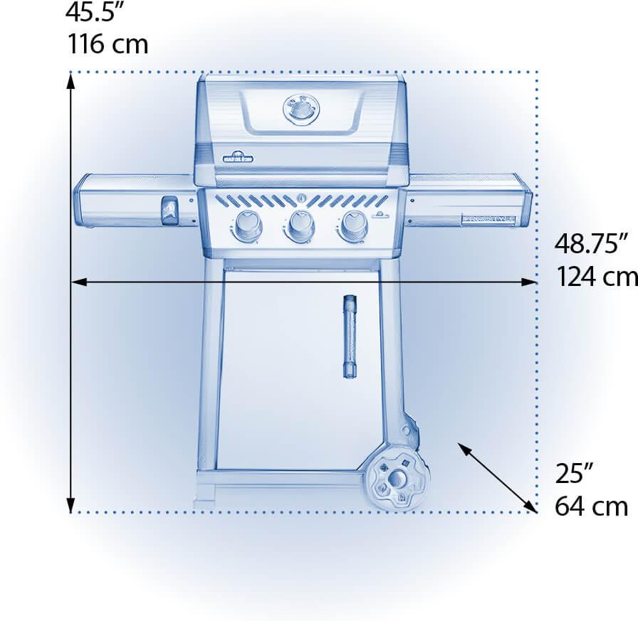 Napoleon - Freestyle™ 365 3-Burner Propane Gas Grill, Matte Black - F365DPMK-1