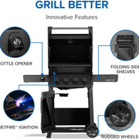 Napoleon - Freestyle™ 425 Propane Gas Grill, Matte Black - F425DPMK-1