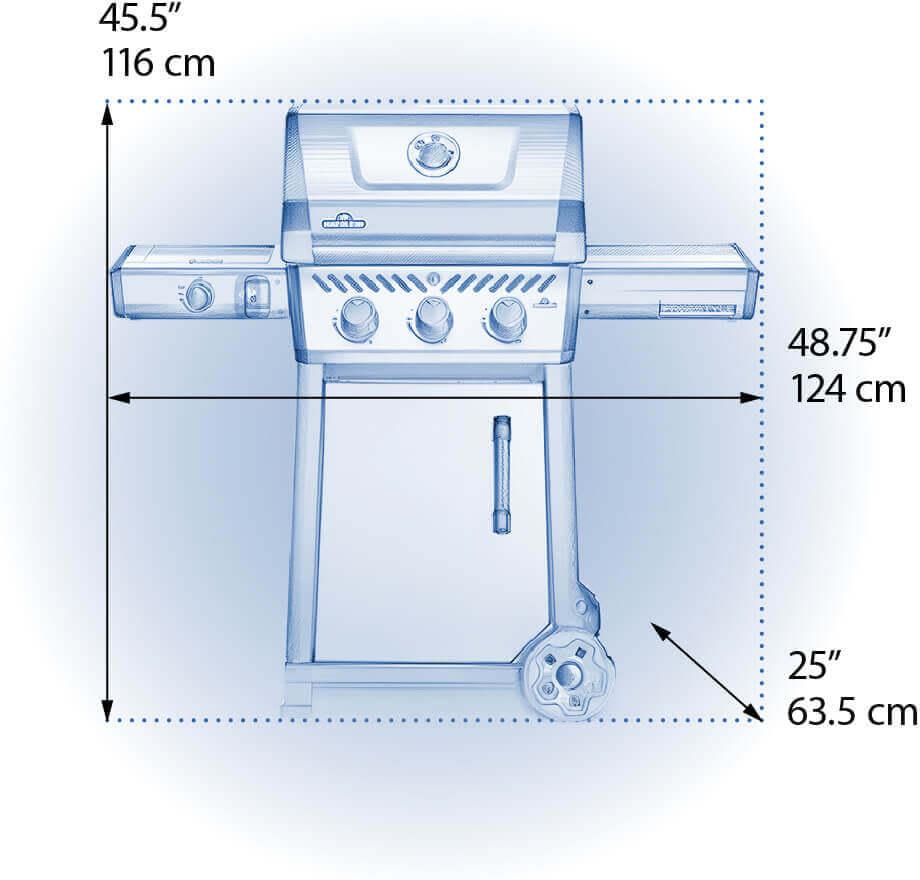 Napoleon - Freestyle™ PRO 365 Propane Gas Grill with Infrared Side Burner, Matte Black - FP365DSIBPMK-1