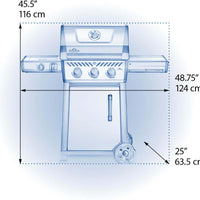 Napoleon - Freestyle™ PRO 365 Propane Gas Grill with Infrared Side Burner, Matte Black - FP365DSIBPMK-1
