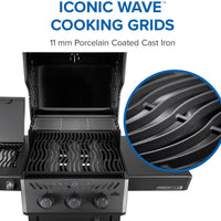 Napoleon - Freestyle™ PRO 365 Propane Gas Grill with Infrared Side Burner, Matte Black - FP365DSIBPMK-1