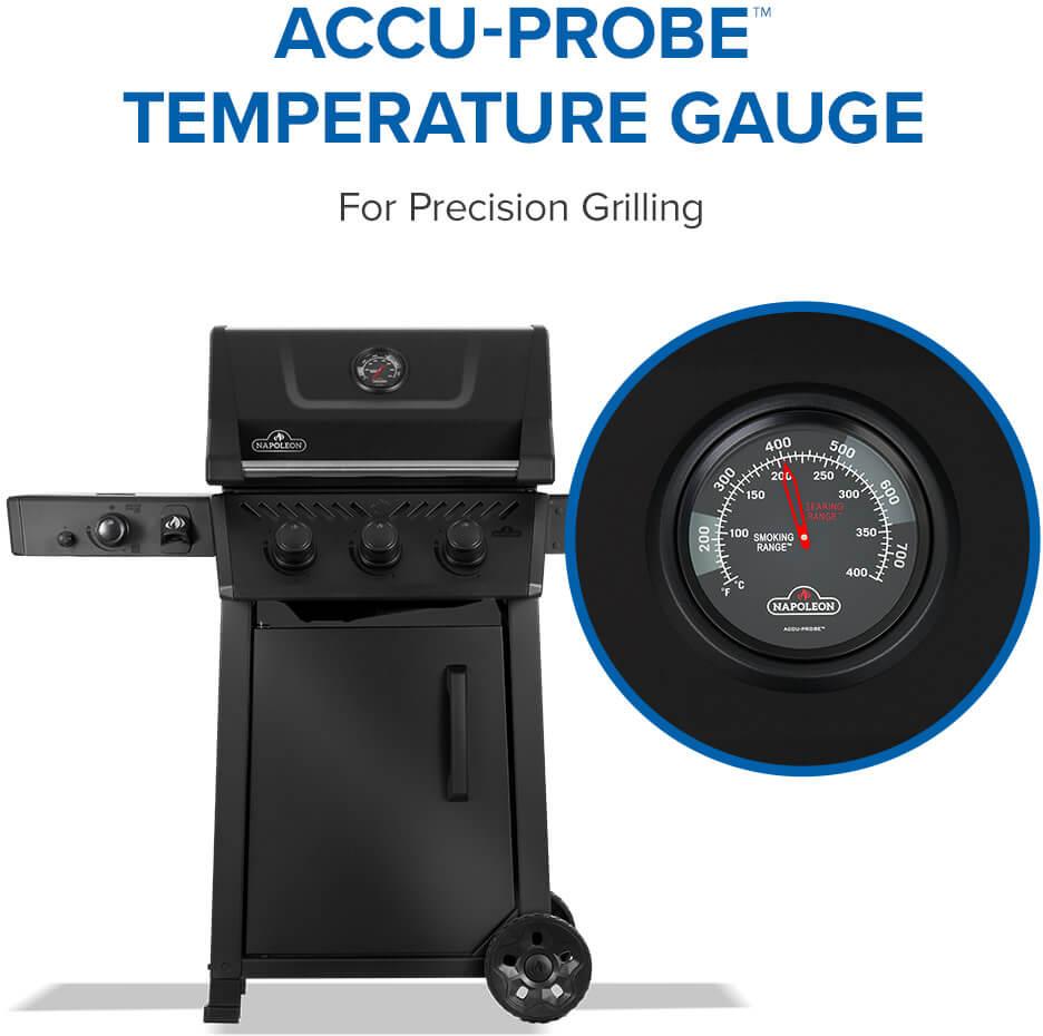 Napoleon - Freestyle™ PRO 365 Propane Gas Grill with Infrared Side Burner, Matte Black - FP365DSIBPMK-1