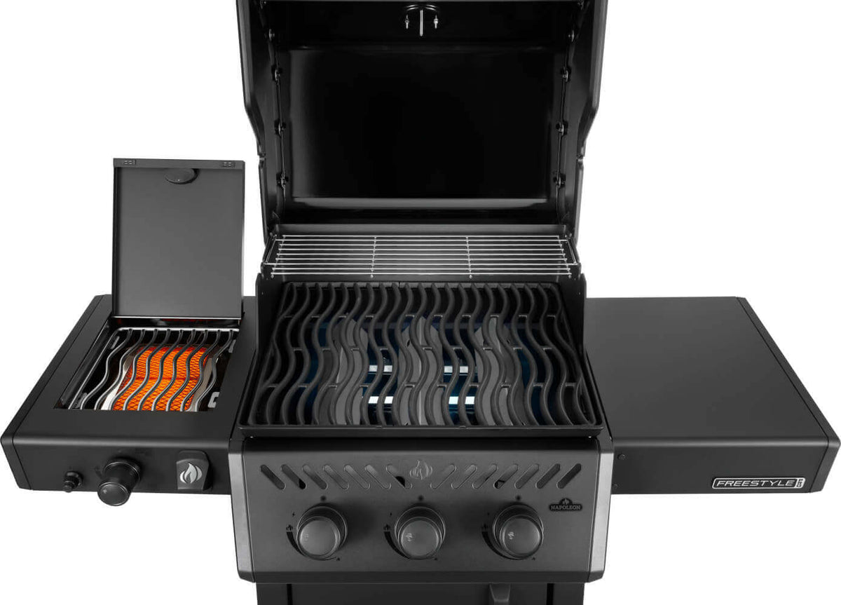 Napoleon - Freestyle™ PRO 365 Propane Gas Grill with Infrared Side Burner, Matte Black - FP365DSIBPMK-1