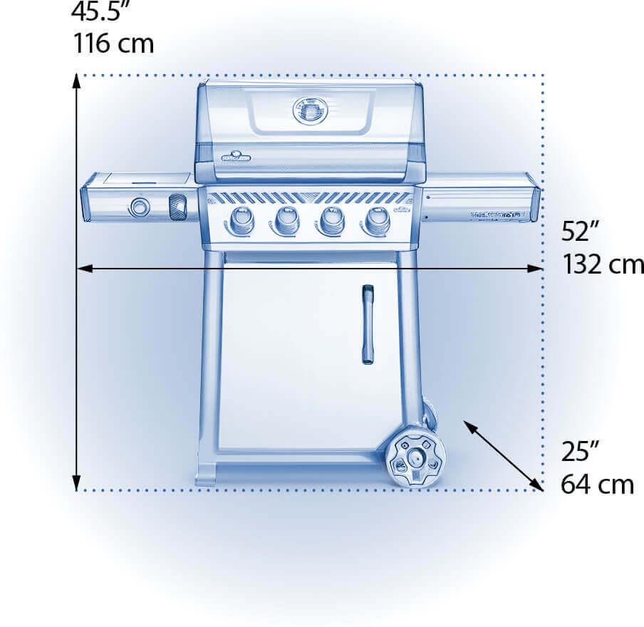 Napoleon - Freestyle™ PRO 425 Natural Gas Grill with Infrared Side Burner, Matte Black - FP425DSIBNMK-1