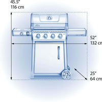 Napoleon - Freestyle™ PRO 425 Natural Gas Grill with Infrared Side Burner, Matte Black - FP425DSIBNMK-1
