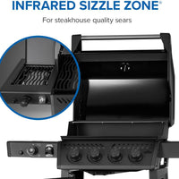 Napoleon - Freestyle™ PRO 425 Natural Gas Grill with Infrared Side Burner, Matte Black - FP425DSIBNMK-1