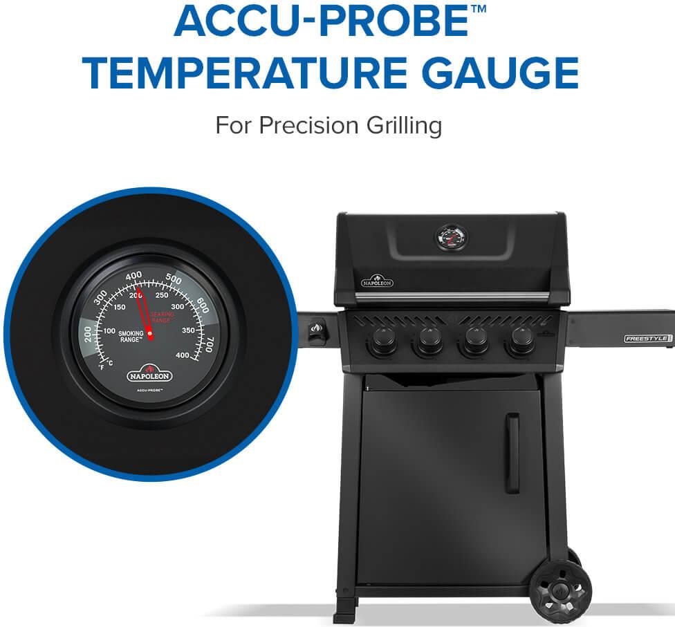 Napoleon - Freestyle™ PRO 425 Natural Gas Grill with Infrared Side Burner, Matte Black - FP425DSIBNMK-1