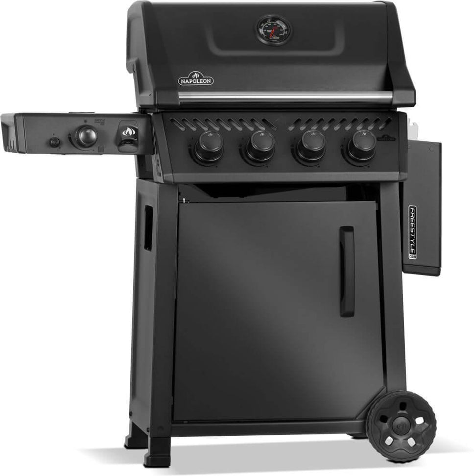 Napoleon - Freestyle™ PRO 425 Natural Gas Grill with Infrared Side Burner, Matte Black - FP425DSIBNMK-1