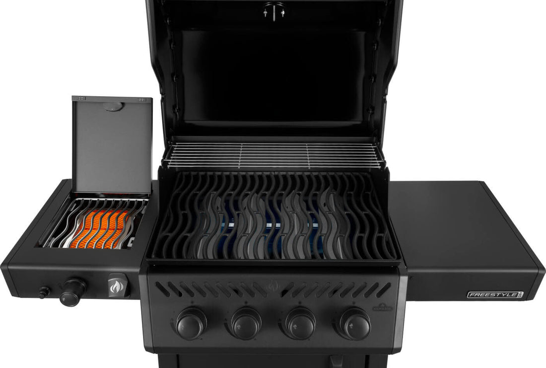 Napoleon - Freestyle™ PRO 425 Natural Gas Grill with Infrared Side Burner, Matte Black - FP425DSIBNMK-1