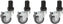 Napoleon - Heavy Duty Swivel Castors upgrade kit for Prestige® and LEX485-1 (4 pc) - S82003