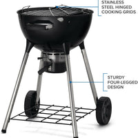 Napoleon - NK18 Charcoal Kettle Grill, Black - NK18K-LEG-3