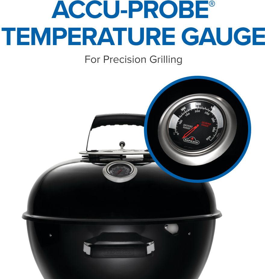 Napoleon - NK18 Charcoal Kettle Grill, Black - NK18K-LEG-3