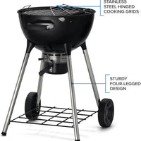 Napoleon - NK22 Charcoal Kettle Grill, Black - NK22K-LEG-3