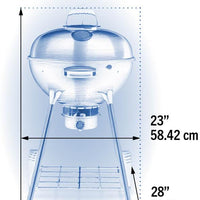 Napoleon - NK22 Charcoal Kettle Grill, Black - NK22K-LEG-3