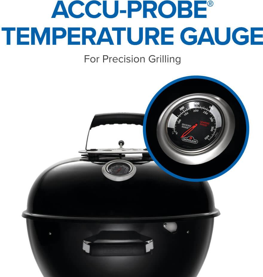 Napoleon - NK22 Charcoal Kettle Grill, Black - NK22K-LEG-3