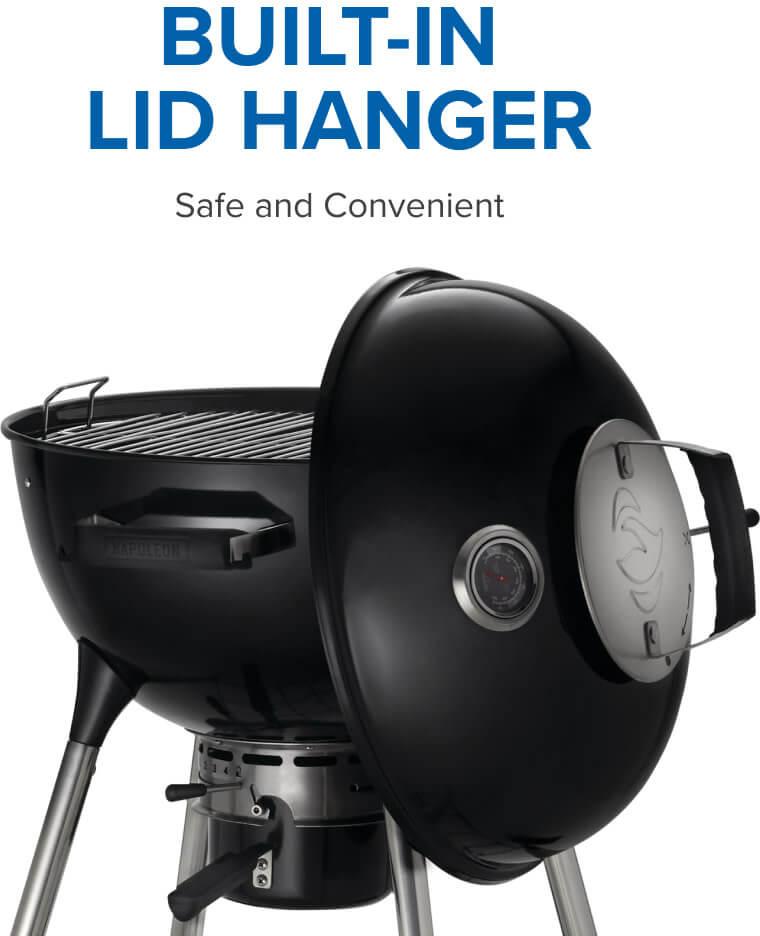 Napoleon - NK22 Charcoal Kettle Grill, Black - NK22K-LEG-3