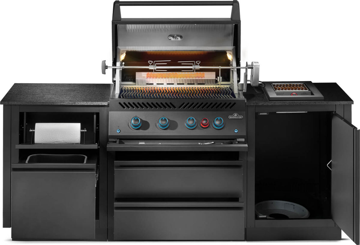 Napoleon - OASIS™ 301 Bundle, Built-In 700 Series 32 with Infrared Rear Burner Natural Gas, Matte Black - ODK301-BIG32RBNMK-1