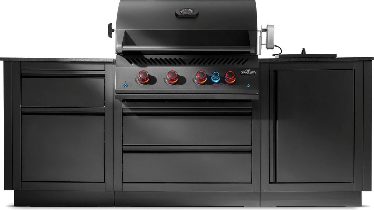 Napoleon - OASIS™ 301 Bundle, Built-In 700 Series 32 with Infrared Rear Burner Natural Gas, Matte Black - ODK301-BIG32RBNMK-1