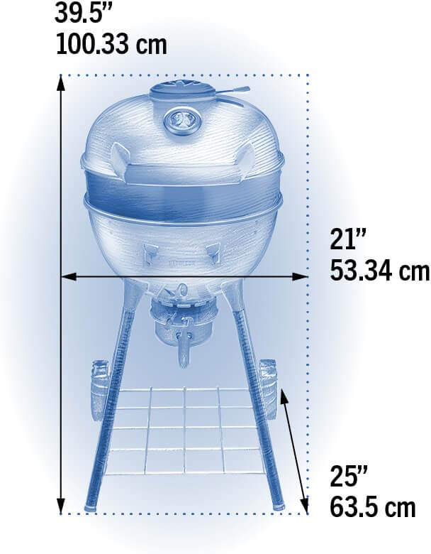 Napoleon - PRO18 Charcoal Kettle Grill, Black - PRO18K-LEG-3