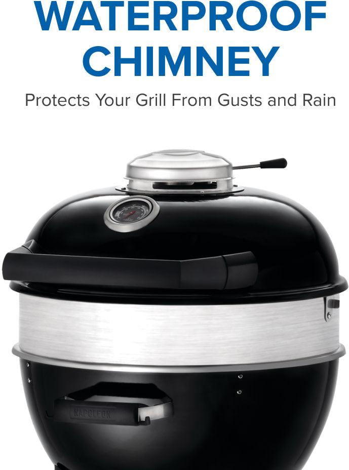 Napoleon - PRO22 Charcoal Kettle Grill, Black - PRO22K-LEG-3