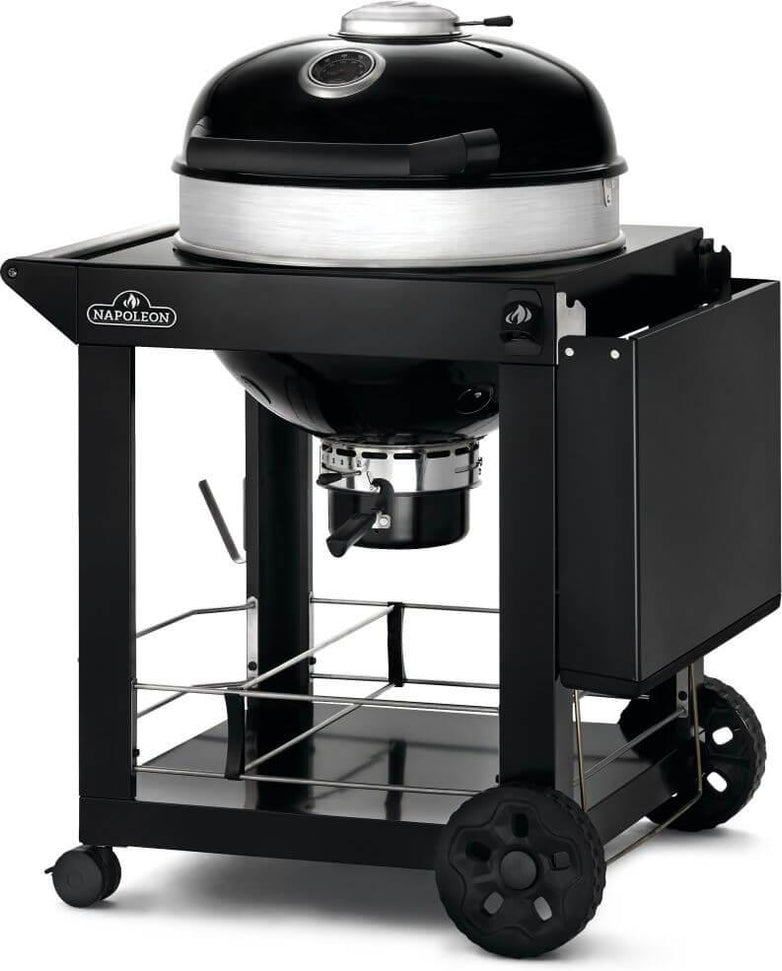 Napoleon - PRO22 Charcoal Kettle Grill, Black with Cart - PRO22K-CART-3