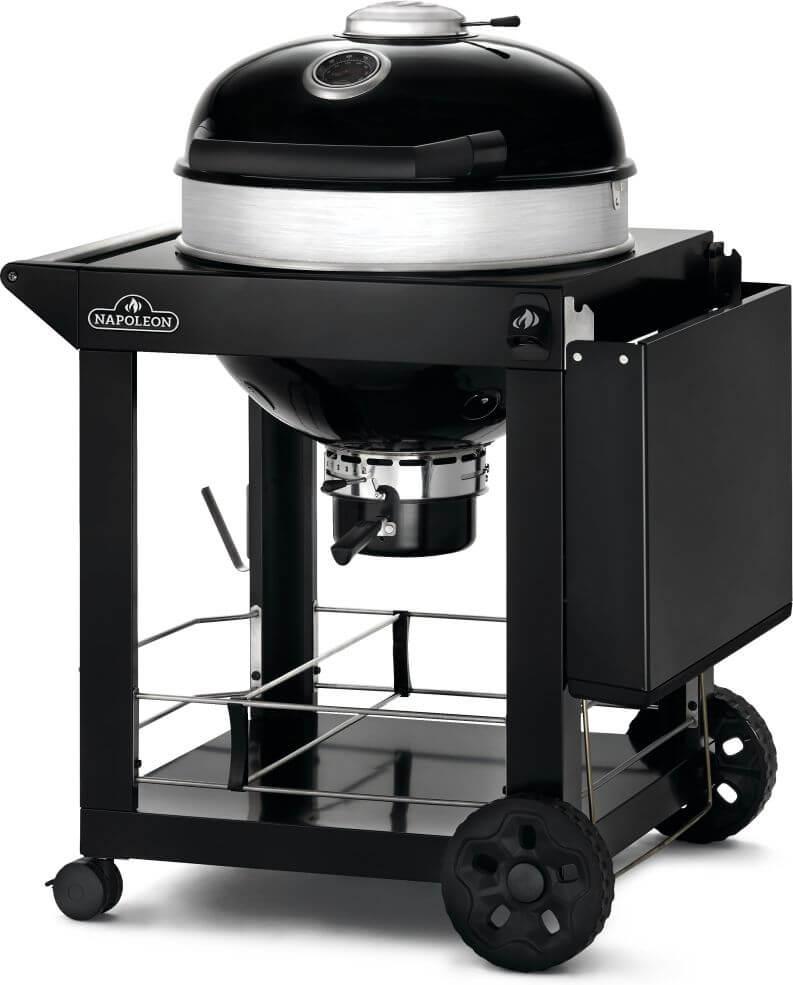 Napoleon - PRO22 Charcoal Kettle Grill, Black with Cart - PRO22K-CART-3