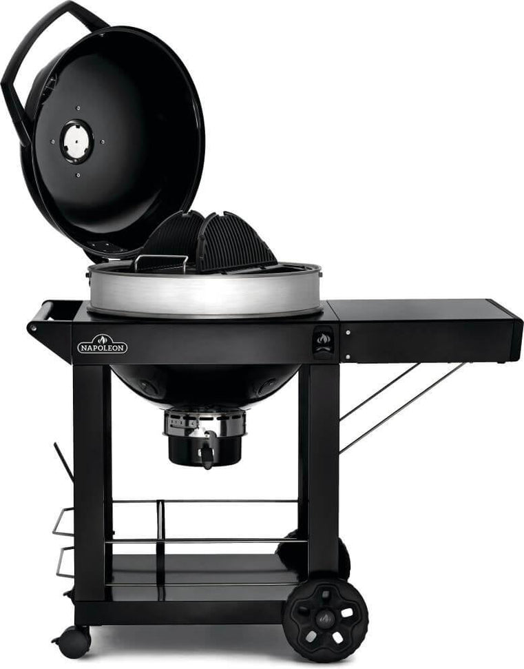 Napoleon - PRO22 Charcoal Kettle Grill, Black with Cart - PRO22K-CART-3
