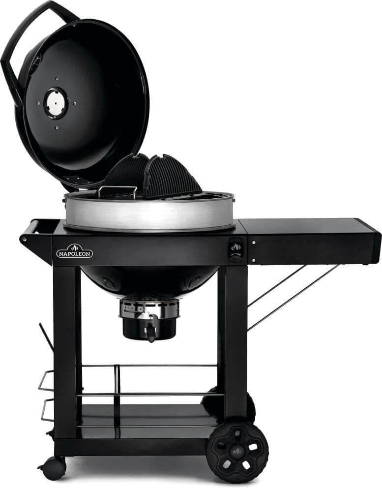 Napoleon - PRO22 Charcoal Kettle Grill, Black with Cart - PRO22K-CART-3