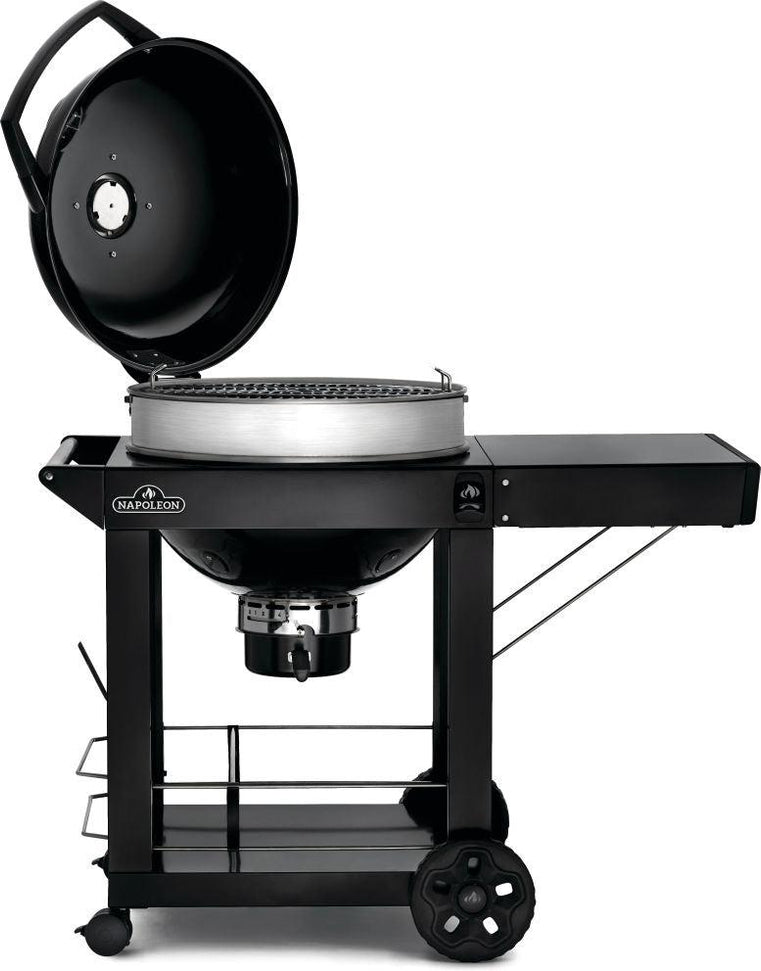 Napoleon - PRO22 Charcoal Kettle Grill, Black with Cart - PRO22K-CART-3