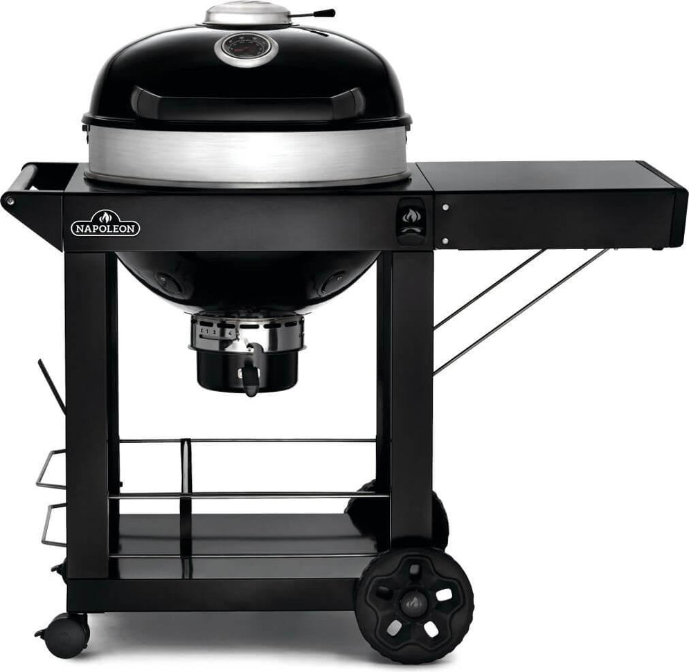 Napoleon - PRO22 Charcoal Kettle Grill, Black with Cart - PRO22K-CART-3