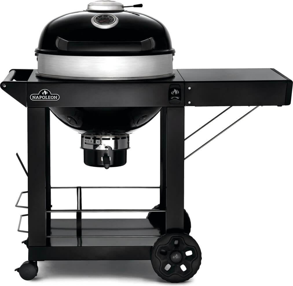 Napoleon - PRO22 Charcoal Kettle Grill, Black with Cart - PRO22K-CART-3