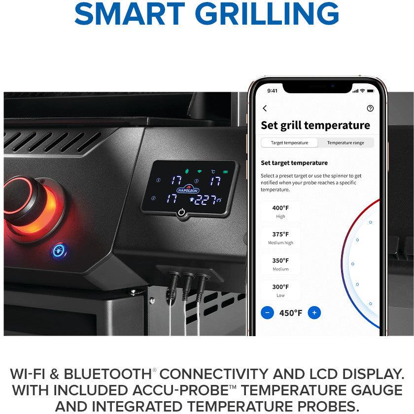 Napoleon - Phantom Prestige® 500 Connected, Propane Gas Grill with Infrared Side and Rear Burner, Matte Black - P500VXRSIBPK-PHM