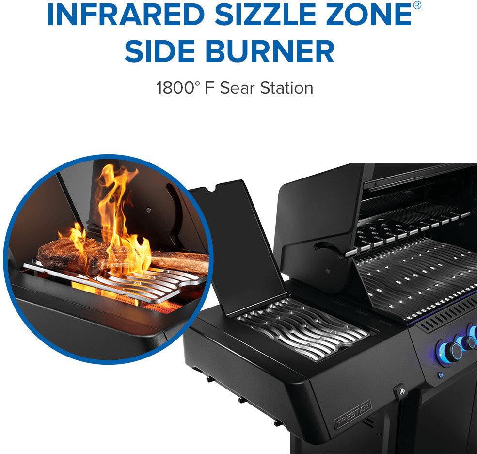 Napoleon - Phantom Prestige® 500 Connected, Natural Gas Grill with Infrared Side and Rear Burner, Matte Black - P500VXRSIBNK-PHM