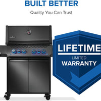 Napoleon - Phantom Prestige® 500 Connected, Natural Gas Grill with Infrared Side and Rear Burner, Matte Black - P500VXRSIBNK-PHM