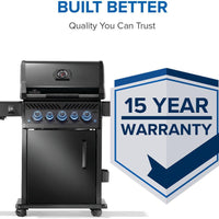 Napoleon - Phantom Rogue® PRO-S 425 Propane Gas Grill with Infrared Side and Rear Burners, Matte Black - RPS425RSIBPK-2-PHM