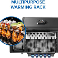 Napoleon - Phantom Rogue® PRO-S 425 Propane Gas Grill with Infrared Side and Rear Burners, Matte Black - RPS425RSIBPK-2-PHM