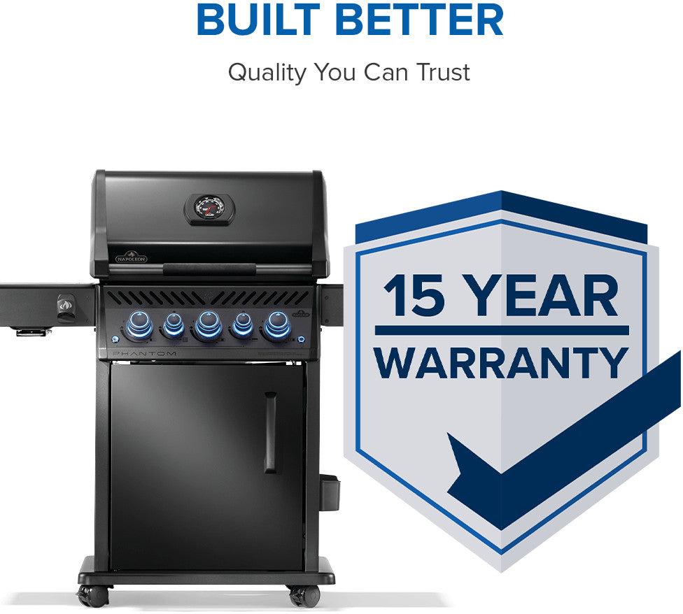 Napoleon - Phantom Rogue® PRO-S 425 Natural Gas Grill with Infrared Side and Rear Burners, Matte Black - RPS425RSIBNK-2-PHM