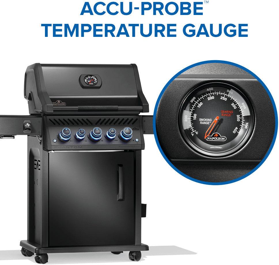 Napoleon - Phantom Rogue® PRO-S 425 Natural Gas Grill with Infrared Side and Rear Burners, Matte Black - RPS425RSIBNK-2-PHM