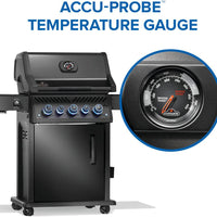 Napoleon - Phantom Rogue® PRO-S 425 Propane Gas Grill with Infrared Side and Rear Burners, Matte Black - RPS425RSIBPK-2-PHM