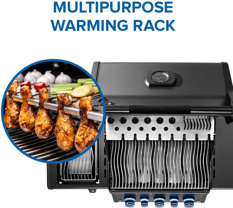 Napoleon - Phantom Rogue® PRO-S 425 Natural Gas Grill with Infrared Side and Rear Burners, Matte Black - RPS425RSIBNK-2-PHM