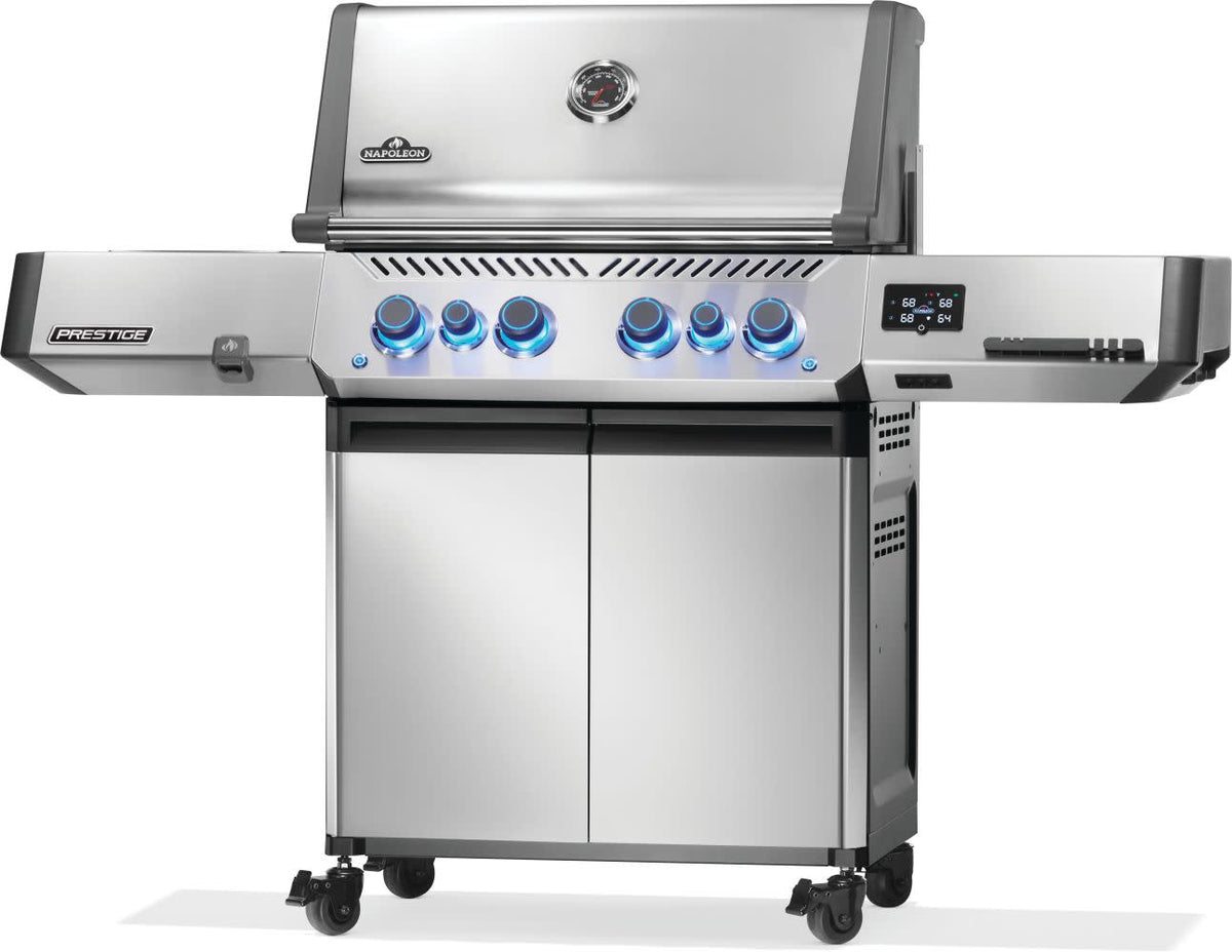 Napoleon - Prestige® 500 Connected, Propane Grill with Infrared Side and Rear Burner, Stainless Steel - P500VXRSIBPSS