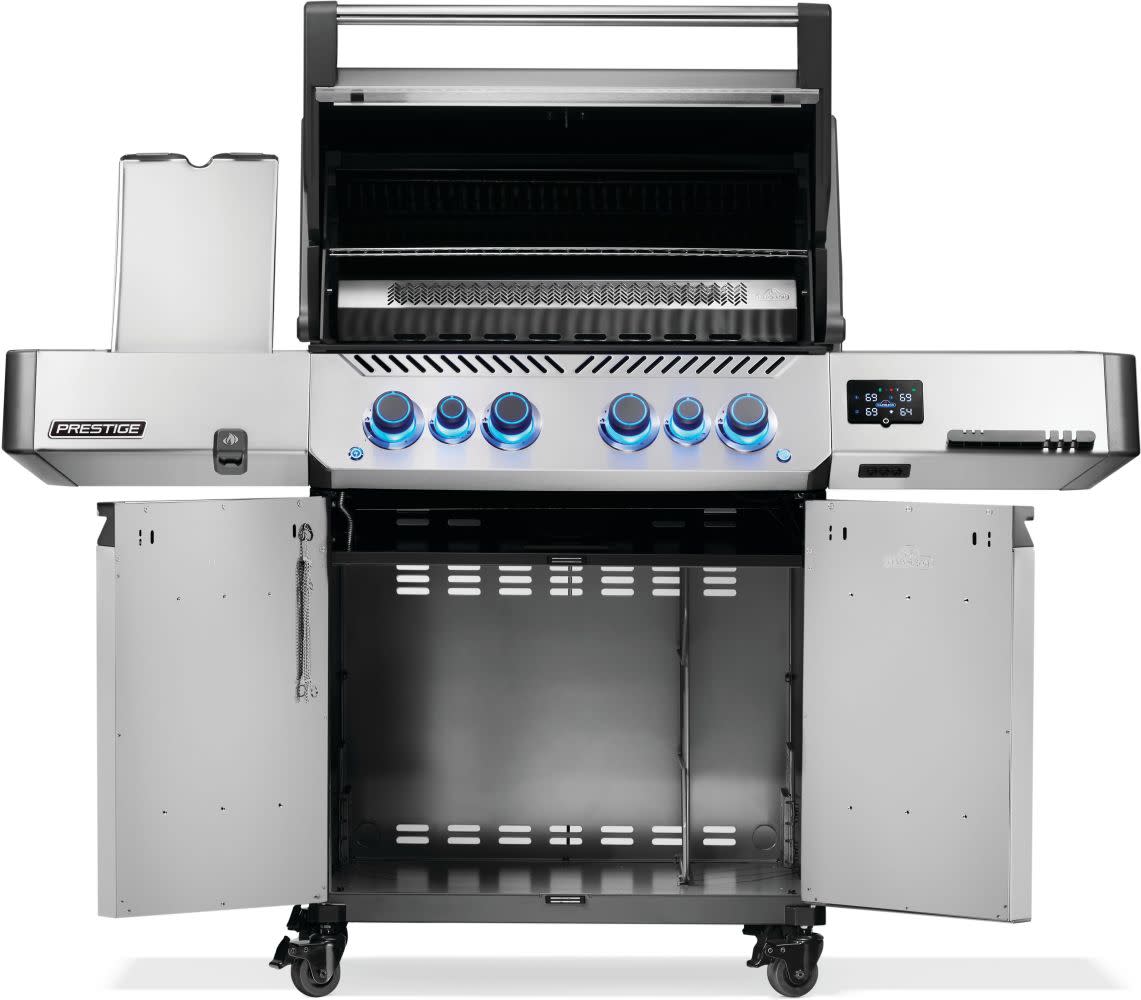Napoleon - Prestige® 500 Connected, Propane Grill with Infrared Side and Rear Burner, Stainless Steel - P500VXRSIBPSS