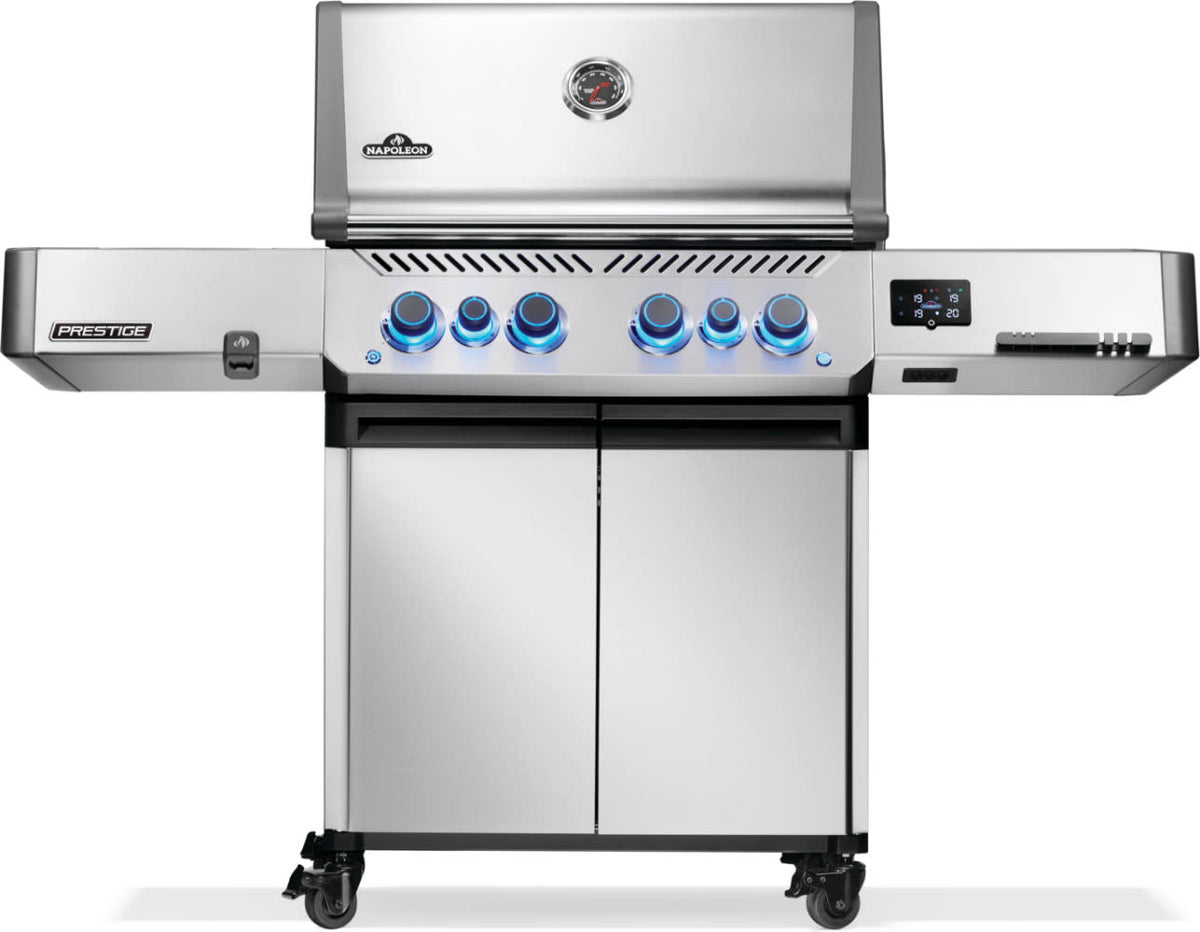 Napoleon - Prestige® 500 Connected, Propane Grill with Infrared Side and Rear Burner, Stainless Steel - P500VXRSIBPSS