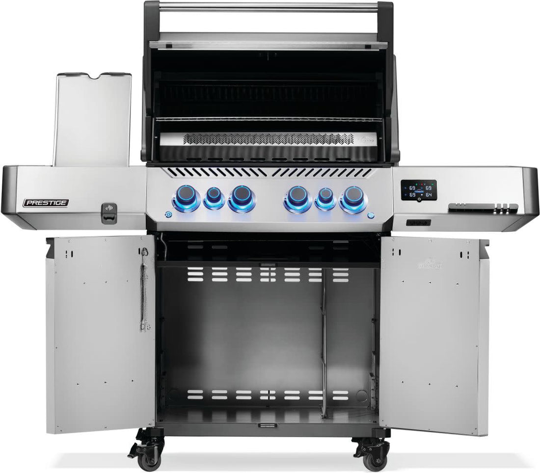 Napoleon - Prestige® 500 Connected, Propane Grill with Infrared Side and Rear Burner, Stainless Steel - P500VXRSIBPSS