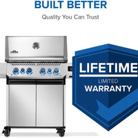 Napoleon - Prestige® 500 Connected, Propane Grill with Infrared Side and Rear Burner, Stainless Steel - P500VXRSIBPSS
