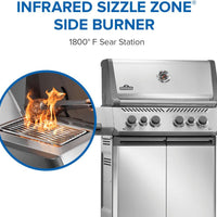 Napoleon - Prestige® 500 Connected, Propane Grill with Infrared Side and Rear Burner, Stainless Steel - P500VXRSIBPSS