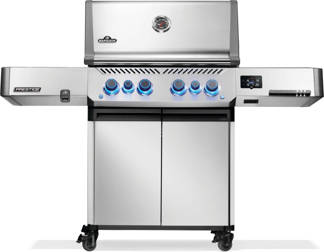 Napoleon - Prestige® 500 Connected, Propane Grill with Infrared Side and Rear Burner, Stainless Steel - P500VXRSIBPSS