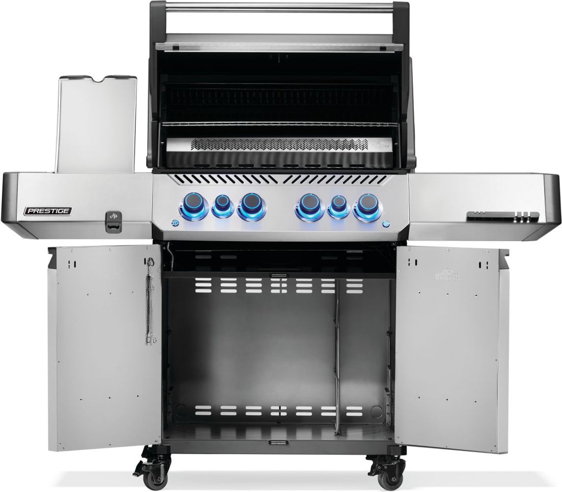 Napoleon - Prestige® 500 Propane Gas Grill with Infrared Side and Rear Burner, Stainless Steel - P500VRSIBPSS